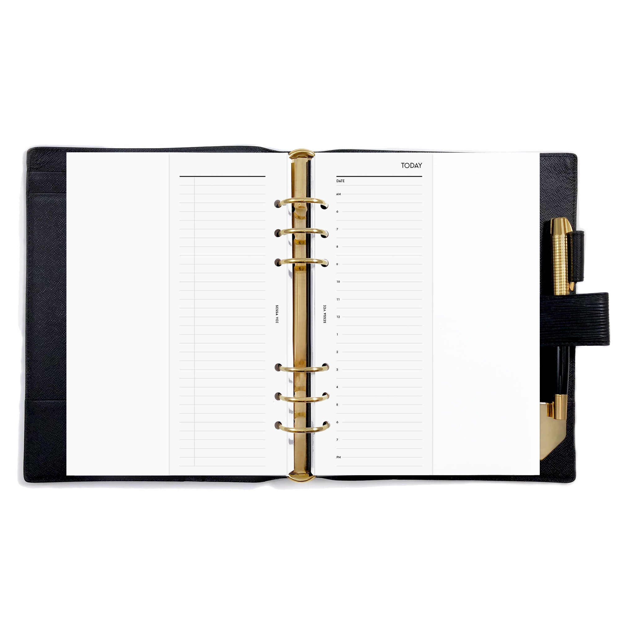 Daily Half Hour Schedule - A5 Size, Half Page - Planner Inserts – Sessa Vee