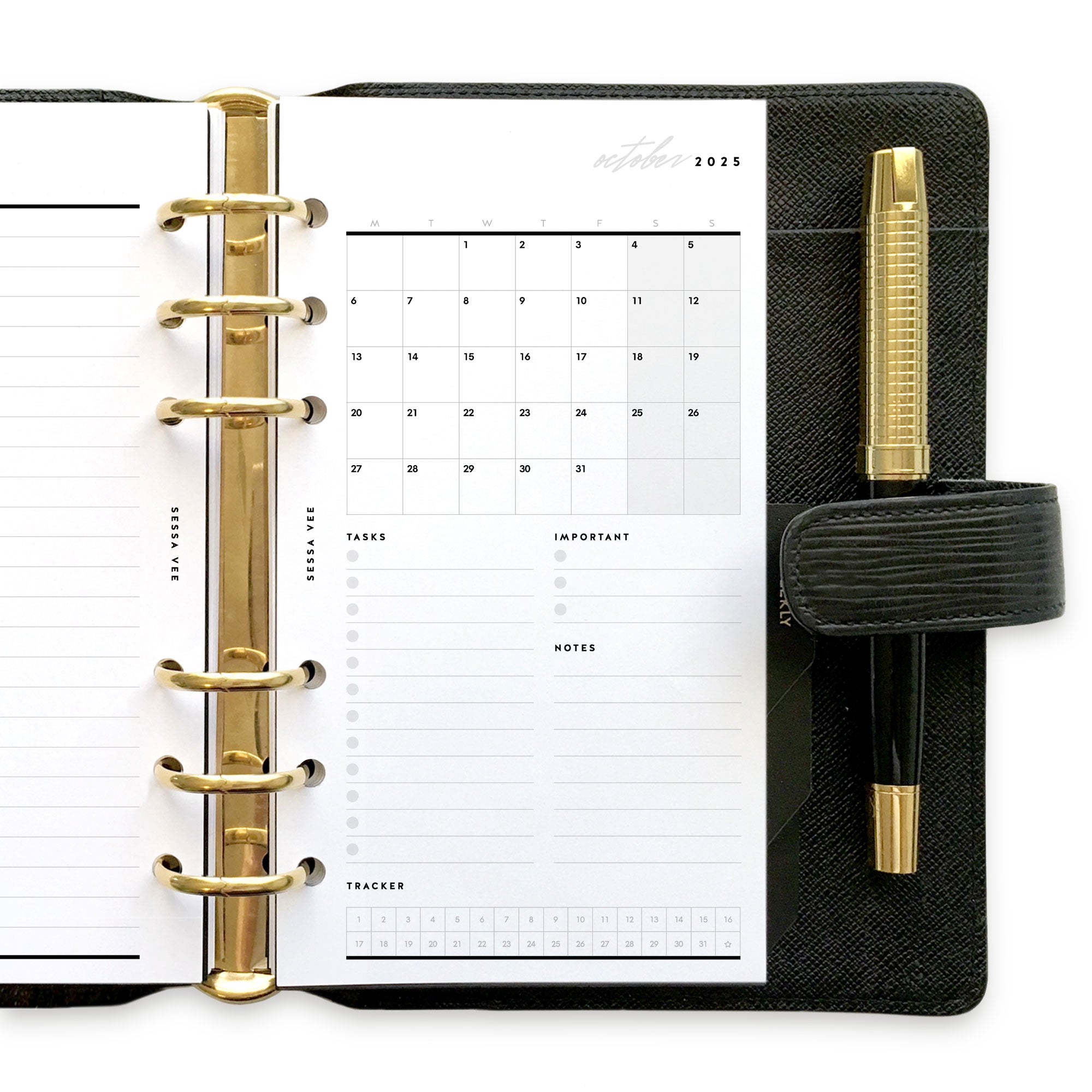 Dated Monthly Planner Inserts - Personal Size - Mo1P Calendar – Sessa Vee dated-monthly-planner-inserts-personal-size-mo1p-calendar-sessa-vee