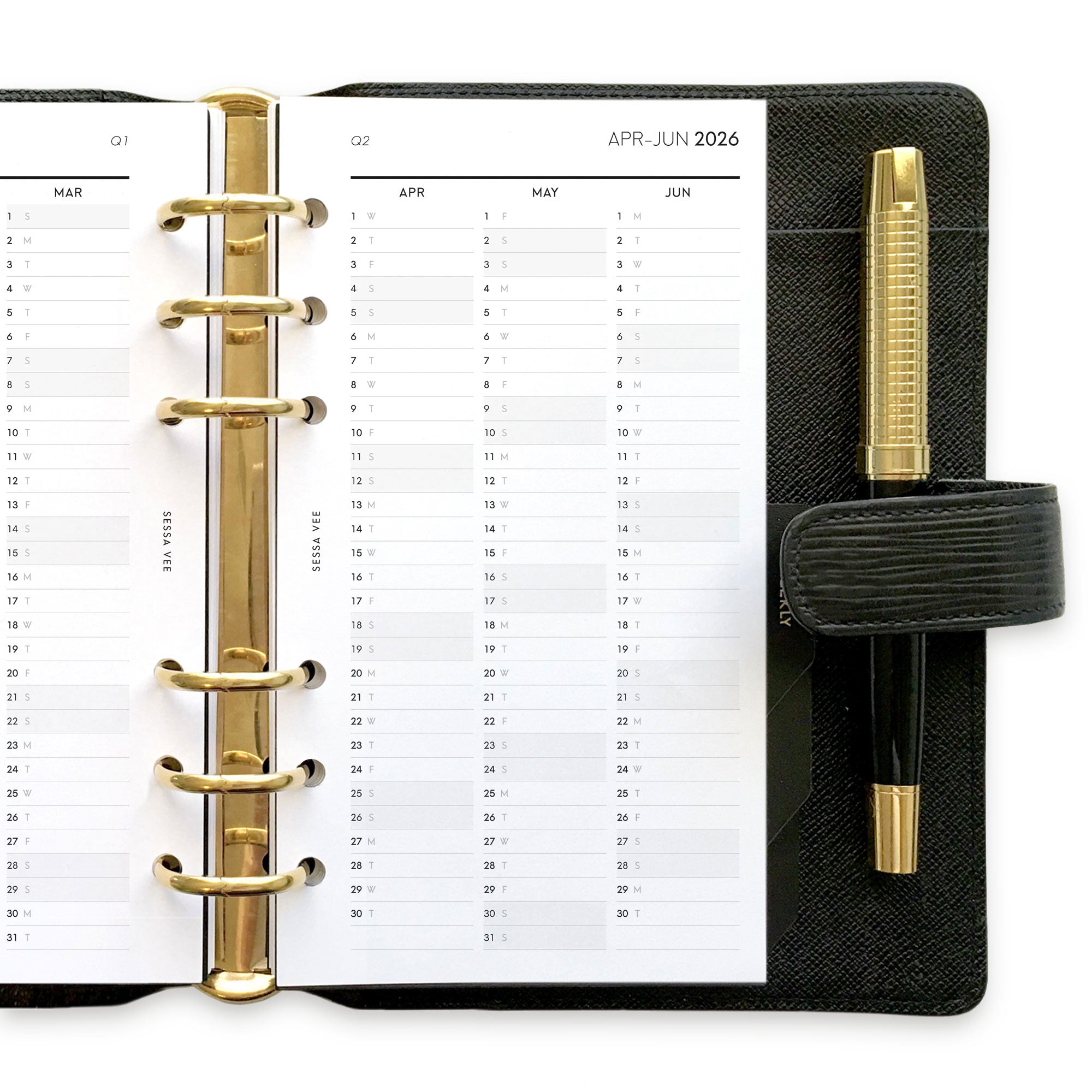 Dated Yearly Set - Quarterly, Half Year & Full Calendars