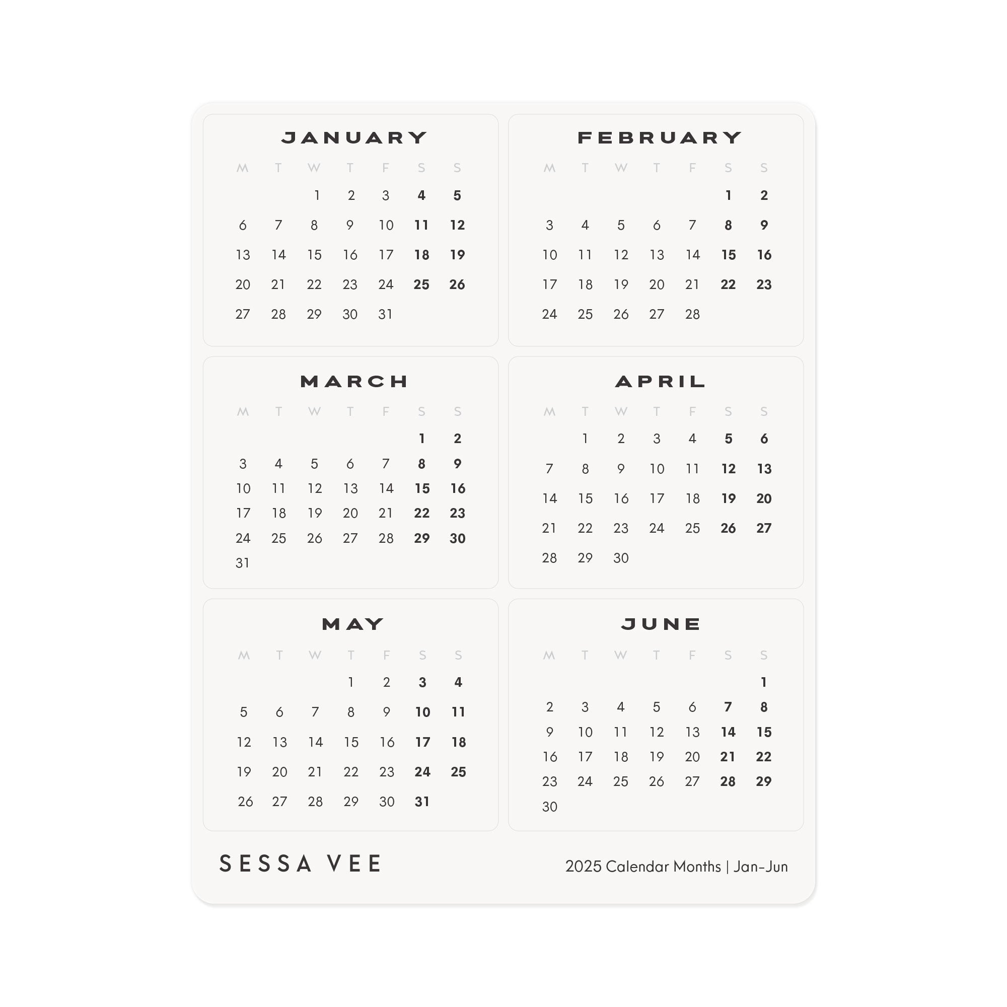 2025 Calendar Months - Planner & Journal Stickers – Sessa Vee 2025-calendar-months-planner-journal-stickers-sessa-vee