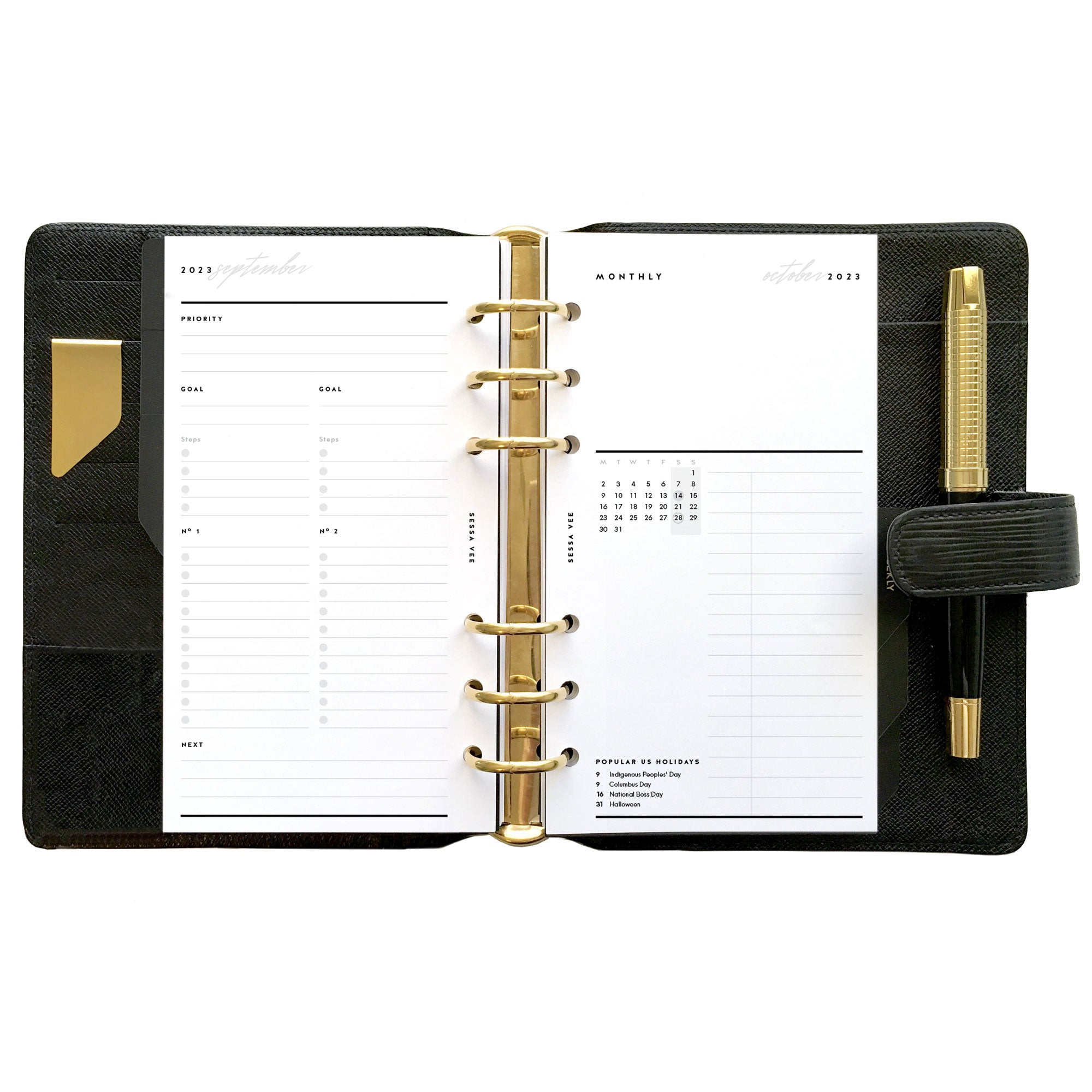 Dated Weekly Planner Inserts - A5 Size - Horizontal – Sessa Vee